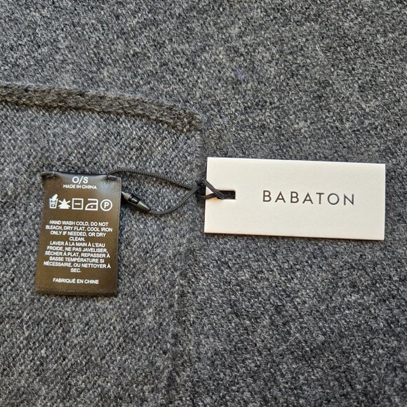 NWT Babaton Cashmere Scarf Charcoal Grey Aritzia - Picture 9 of 10